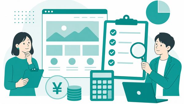 Web制作の料金と見積範囲を確認する