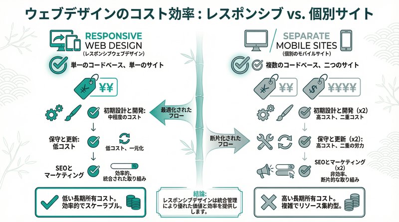 スマホ対応費用の内訳図解