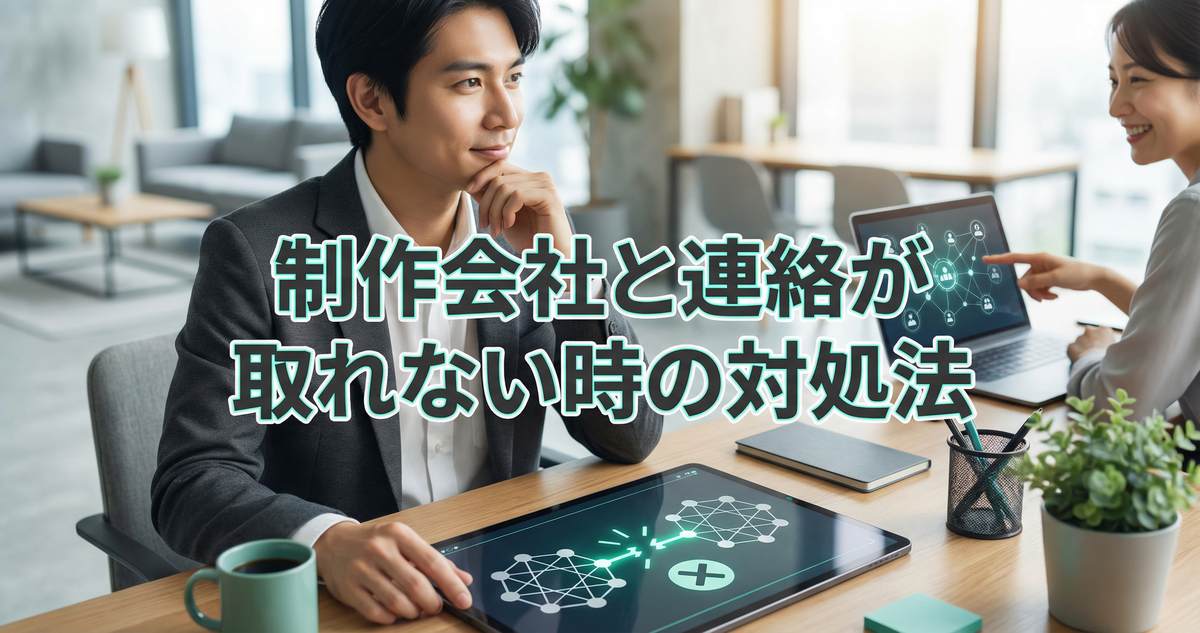 制作会社と連絡が取れなくなった時の対処法