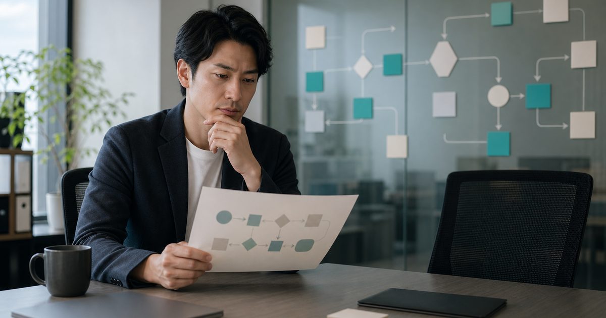 確認者が不在のときに代替経路と保留条件を定める方法
