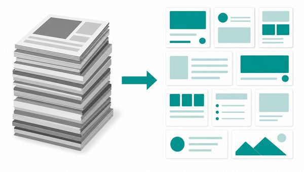 営業資料やパンフレットをWeb向けの短い情報単位に組み替える手順