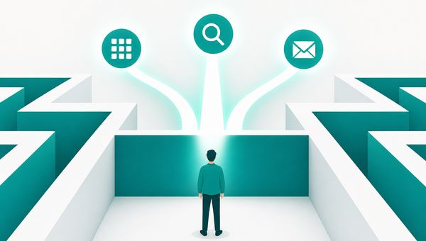 行き止まりになった閲覧者をメニュー・検索・連絡先へ案内する方法